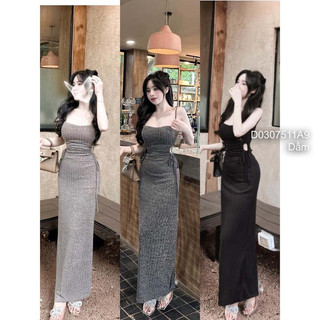 Đầm body len tăm 2 dây khoét rút eo hàng nhập chuẩn! TMT House