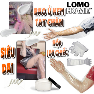 Combo 100 Bao ủ chân tay LOMO mặt nạ ủ kem chống nước màu trong suốt, siêu dai, đa năng