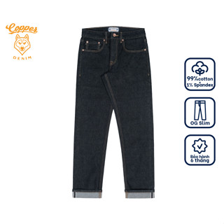 Quần Jeans Nam 12.5 Oz - onewashed selvedge denim, dáng OG slim, màu xanh indigo - Copper Denim