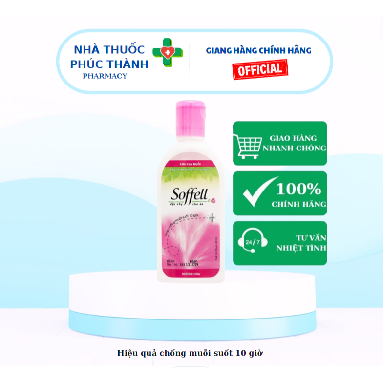 Kem Soffell hương hoa giúp chống muỗi cho bé Chai 60ml