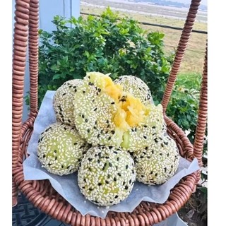 Set 10 cái bánh rán lá dứa nhân sầu riêng