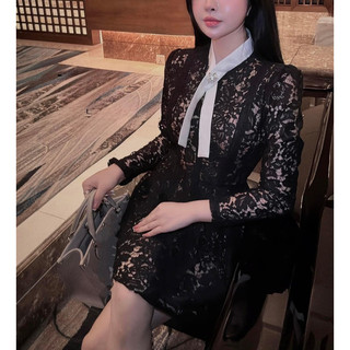 Váy ren phối cổ tag đá có lót trong sang trọng xinh đẹp hàng TK loại 1