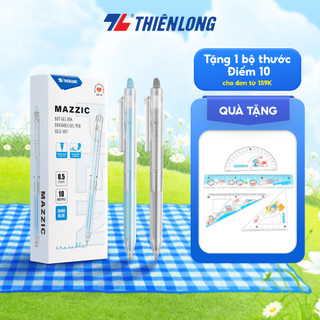 Combo 5/10/20 bút gel xóa được Thiên Long Mazzic GELE-007 ngòi cao cấp có gôm trên thân bút, thiết kế trang nhã hiện đại