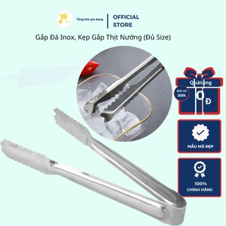 Gắp Đá Inox, Kẹp Gắp Thịt Nướng, Gắp Thực Phẩm Sống Và Chín (Đủ Size) Mta-Mart Inox Sáng Bóng, Tiện Lợi