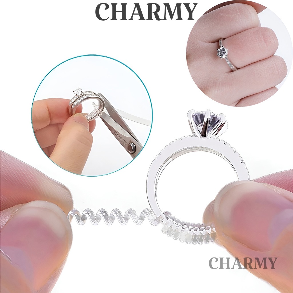 Dây Điều Chỉnh Kích Thước Nhẫn PK143 - Dây xoắn ốc silicon trong suốt, giúp điều chỉnh size nhẫn - Charmy