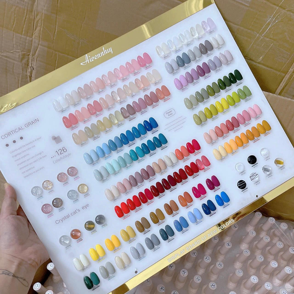 Set sơn gel Aivennhuy 126 màu chính hãng - Bộ sơn gel 126 tone màu hàn quốc rất đẹp làm NAIL