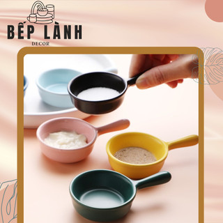 Chén Chấm, Chén Tương Có 1 Quai Cầm Ti Hon Dáng Xinh, Đẹp Mắt, Tiện Dụng Nhiều Màu - Bếp Lành Decor