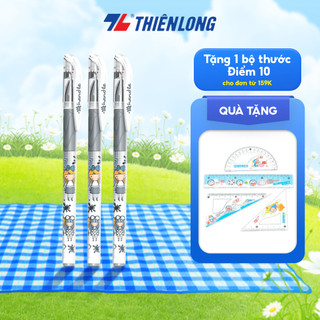 Bút Gel Thiên Long TP-GEL01 ngòi 0.5mm mực nước đậm và tươi sáng, thân bút in họa tiết nhân vật hoạt hình