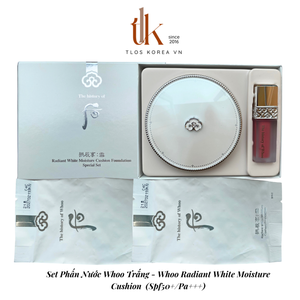 Phấn Nước Cushion Whoo Trắng - Whoo Radiant White-Spf50+/Pa+++
