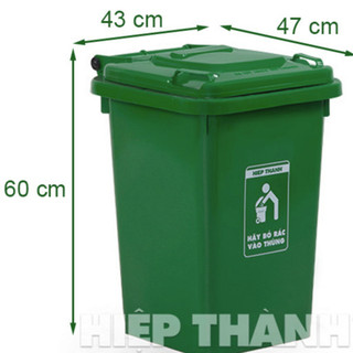  THÙNG RÁC CÔNG NGHIỆP NHỰA HIỆP THÀNH 60 LÍT- GIAO NHANH 2H LIÊN HỆ SHOP 