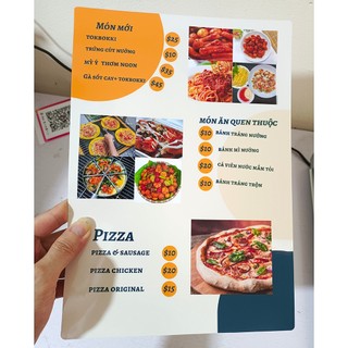 Menu ép plastic bóng cứng
