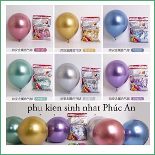[Sỉ túi] 50 bóng bay siêu nhũ 10inch trang trí sinh nhật