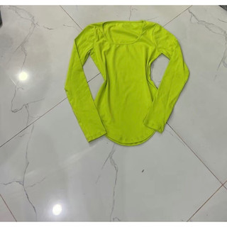 Áo thun cổ vuông vạt bầu tay dài tôn dáng ôm body vải co giãn bigsize 38kg _ 55kg