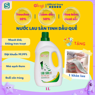 Nước lau sàn tinh dầu quế đuổi côn trùng Orenji 1l - nano diệt khuẩn, an toàn, không hóa chất