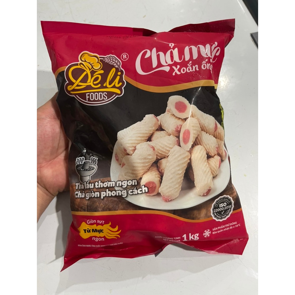 Chả mực xoắn ống  1kg, chả mực deli, (HỎA TỐC HÀ NỘI )