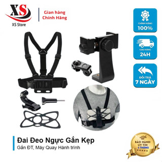  Dây Đai Đeo Ngực Gắn Điện Thoại Camera Hành Trình Gopro Dùng Quay Video Kẹp Chắc Chắn - XS Store 