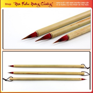 Bút lông tiểu Hồng Mao cán tre trúc dùng để viết thư pháp thư hoạ vẽ tranh thủy mặc màu nước giá rẻ
