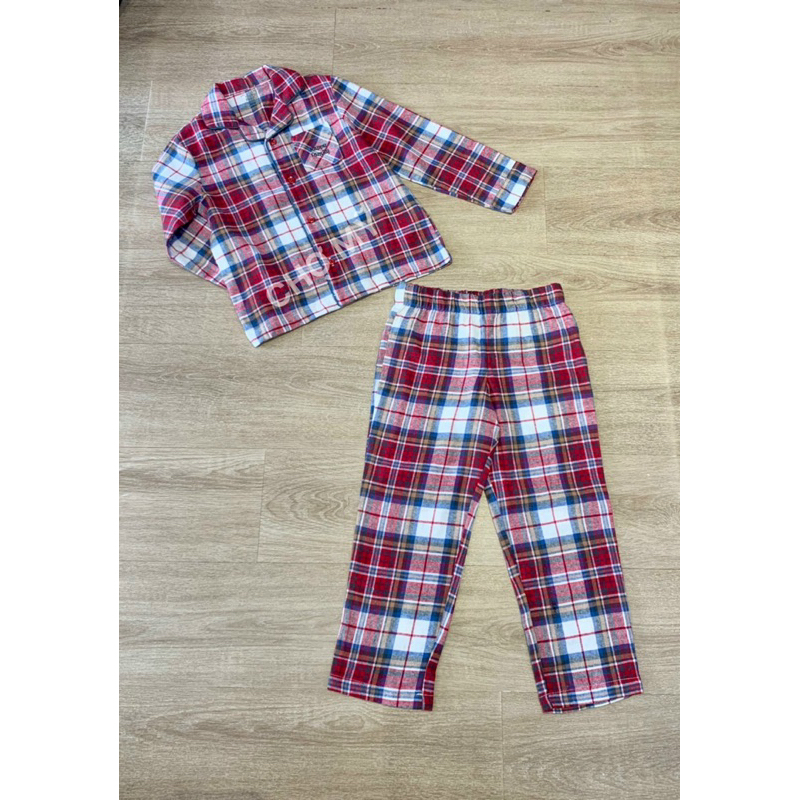 Bộ Pyjama caro Vertbau/det bé trai bea gái