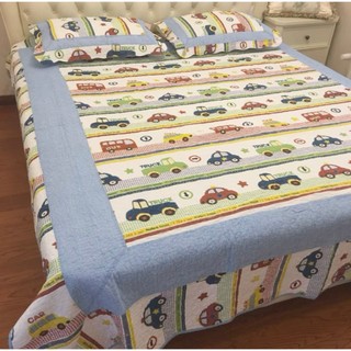 Set ga gối quilt cotton chần bông tự nhiên