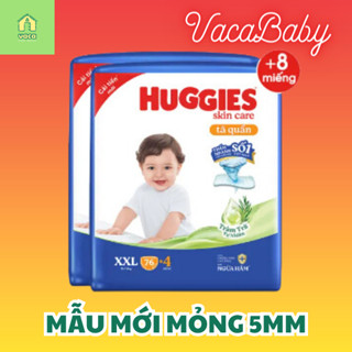 [NHIỀU MIẾNG] Tã bỉm QUẦN Huggies Skincare Jumbo M106/L104/XL88/XXL80 miếng mẫu mới mỏng 5mm