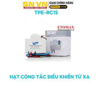 Công tắc điều khiển từ xa RC1S có thể bật tắt bằng tay hoặc cho học lệnh vào điều khiển RF phạm vi điều khiển 30m