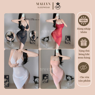 Váy ngủ đầm ngủ voan vạt tà MALLYN mềm mượt nhẹ tênh siêu quyến rũ ML8679
