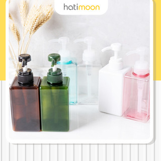 450ml - Bình chiết mỹ phẩm, chai chiết dầu gội du lịch dạng vòi ấn Hatimoon H0044
