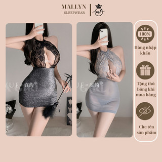 Váy ngủ phối ren mallyn quyến rũ ml8014