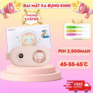 Túi chườm bụng kinh, Máy massage chườm ấm bụng kinh chính hãng zlife, Đai mát xa bụng kinh nguyệt có chế độ rung giảm mỡ