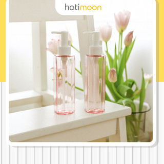 Bình chiết mỹ phẩm, chai chiết dầu gội dạng vòi ấn Hatimoon 150ml