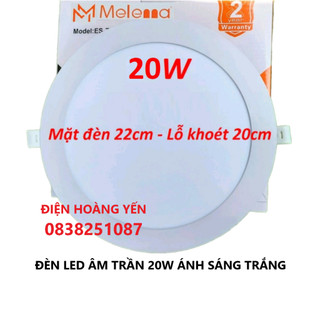 Đèn led âm trần 18W 20W bảo hành 12 tháng ánh sáng trắng