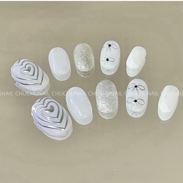 NailBox Chuchu . Nơ Bạc ( Ảnh Shop Tự Chụp )