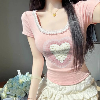 Áo Thun BaBytee Ôm Body Fix Dáng Viền Ren