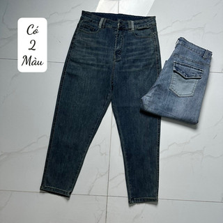 [MS 3209 Màu Đậm Và Nhạt] Bigsize 60-95kg Quần Jean Form Baggy 9 Tấc Co Giãn 4 Chiều Túi Kiểu