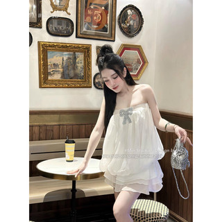 Set tơ áo cúp ngực bồng không mút ngực mix chân váy tầng siêu xinh, chất tơ 2 lớp mềm mịn