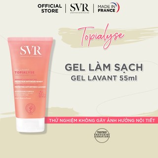 Gel làm sạch không chứa xà phòng cho da khô và nhạy cảm SVR TOPIALYSE Gel Lavant 55ml