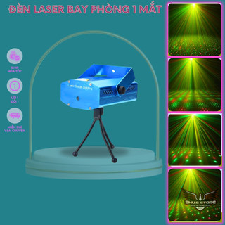 Đèn laser 1 mắt cho vũ trường, phòng karaoke, bar vỏ nhôm hiệu ứng hoa văn đẹp