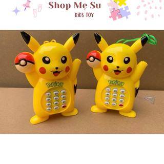 Điện thoại đồ chơi pikachu đáng yêu chạy pin phát nhạc cho bé