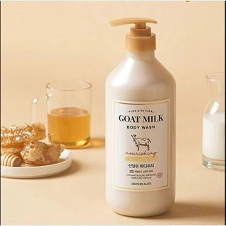 Sữa tắm dê dưỡng ẩm giảm mụn lưng Hàn Quốc Shower Mate Goat Milk 800ml hỗ trợ trắng da kháng khuẩn cho làn da mềm mịn