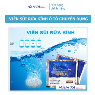 Viên Sủi Rửa Kính Ô Tô chuyên dụng - Nước rửa kính ô tô - Hỗ trợ gạt êm và sạch - Giup lưỡi gạt mưa bền bỉ hơn - Kanta