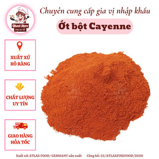 Ớt Bột Cayenne Ground Atlas Dinh Dưỡng, Chế Biến Thức Ăn, Kết Hợp Nước Ép Giảm Cân 100gr, 200gr