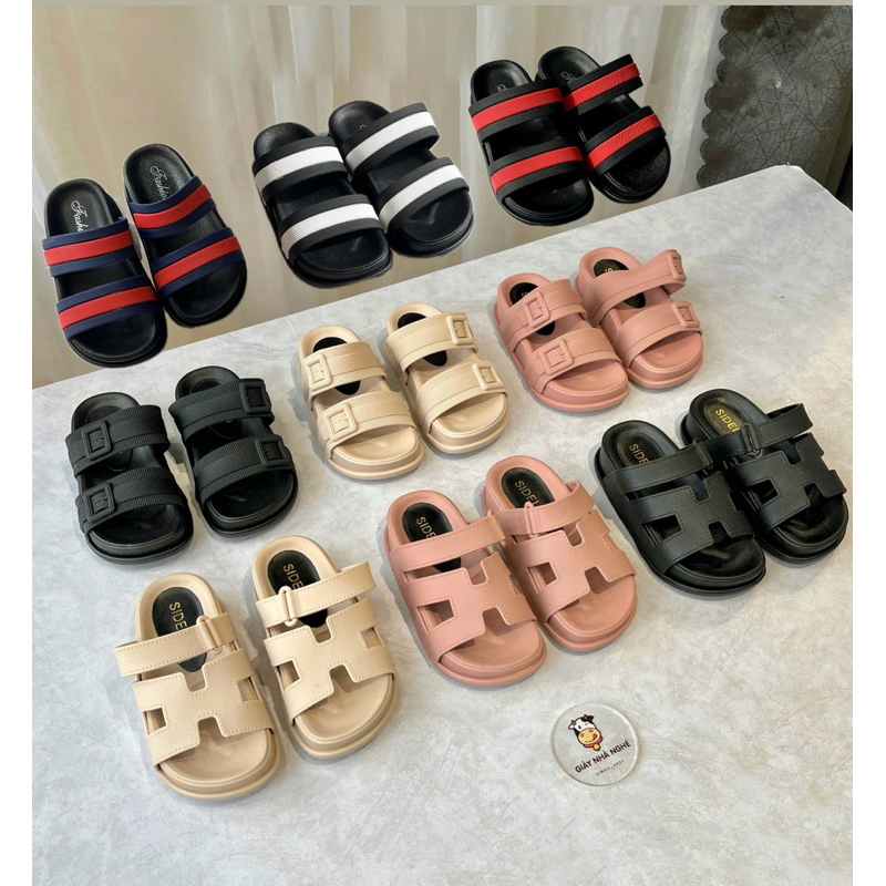 Dép lê chữ H Quai Ngang Cho Bé 3 Màu Chất Liệu nhựa pvc Phong Cách điệu đà Cho Bé Gái ( B10 )