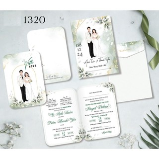 THIỆP CƯỚI CHIBI DÂU RỂ 13SL20 (NHẬN IN>100 THIỆP)