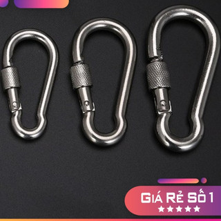 Móc vặn ren an toàn dày nhất tải trọng cao 4 size thép,inox