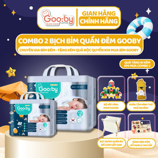  Combo 2 bịch Bỉm quần Gooby Premium-Chuyên gia bỉm đêm, chống trào 12h, đủ size M/L/XL/XXL