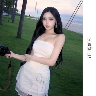 Đầm ôm ngắn đầm ống cúp ngực có ren mùa hè đi biển 𝐖𝐡𝐢𝐭𝐞 𝐎𝐜𝐞𝐚𝐧 𝐃𝐫𝐞𝐬𝐬 by sois fier