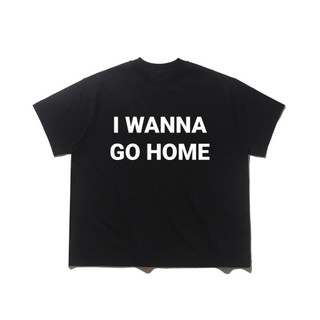 Áo thun unisex nam nữ form Boxy tee I WANNA GO HOME vintage 100% cotton 250gsm