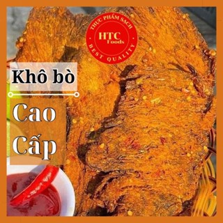 Khô bò miếng mềm đặc biệt Củ Chi nhà làm, thịt bò khô cay mềm thơm ngon đậm vị, 250g/500g, HTC Foods
