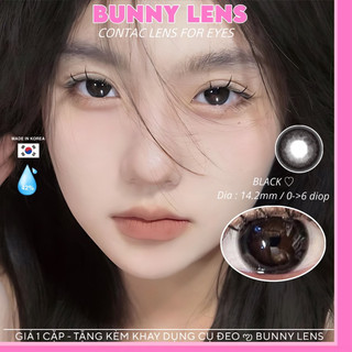 ( 𝐇𝐚̀𝐧𝐠 𝐂𝐨́ 𝐂𝐚̣̂𝐧) 🖤 Kính Áp Tròng Lens Đen Tự Nhiên FD-410 Black Size Giãn Vừa  - Hsd 12 Tháng
