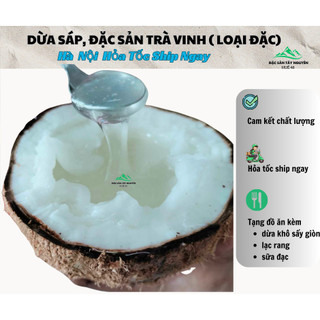 Dừa sáp, dừa sáp cầu kè Trà Vinh , tặng kèm sữa tươi,sữa đặc, dừa khô